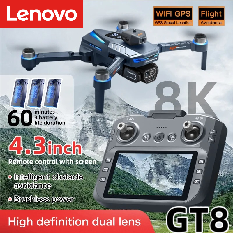Drone Rc Folding - Lenovo GT8 Drone 8K Professional Dual