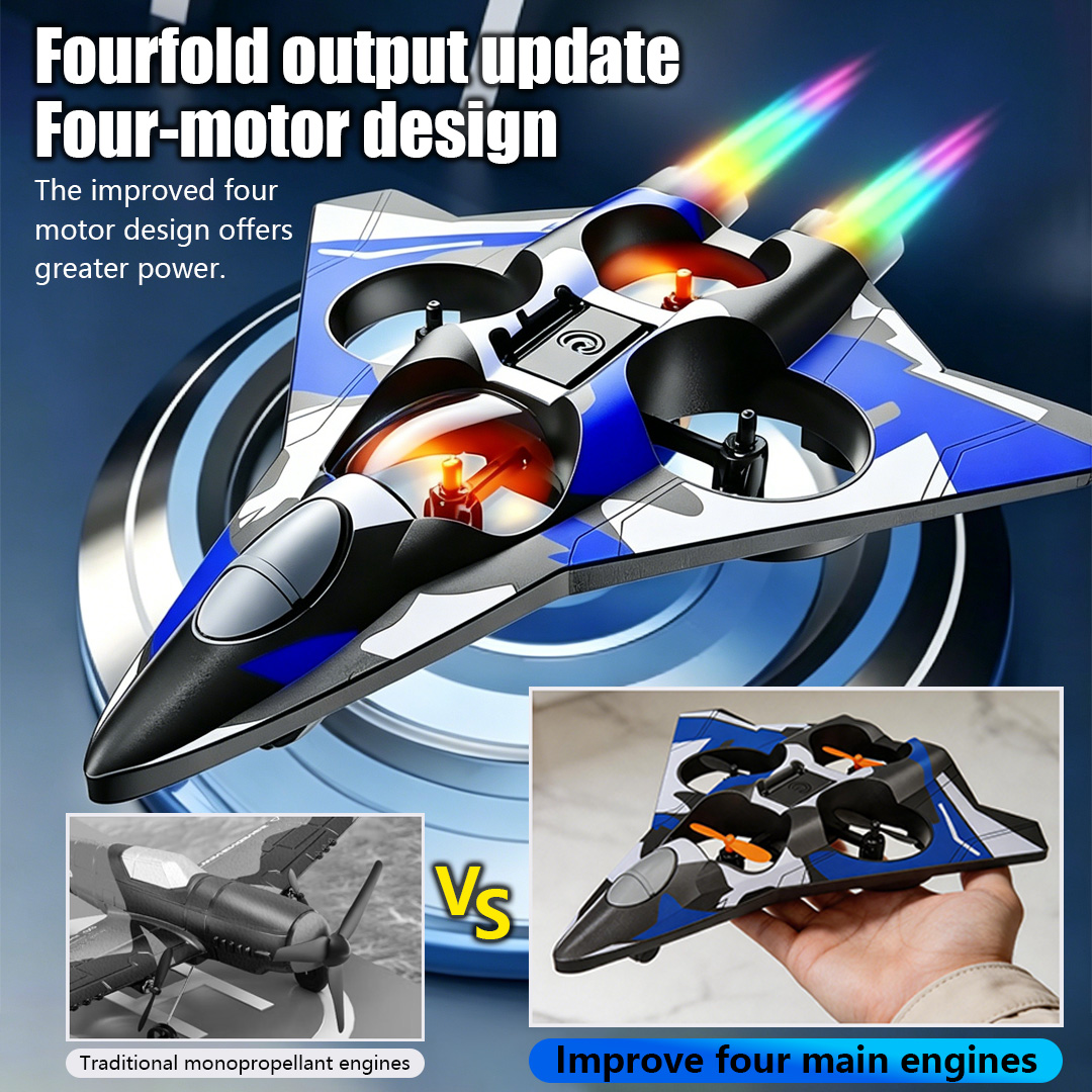 Drone Rc Jet - Foam Aircraft Stunt Helicopters Cool Fighter