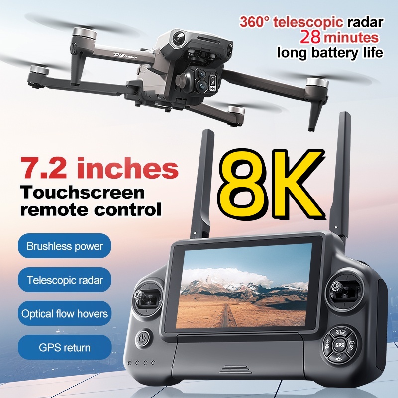 8K 3 Axis Gimbal Brushless 7.2 - Drone Rc Folding review and price