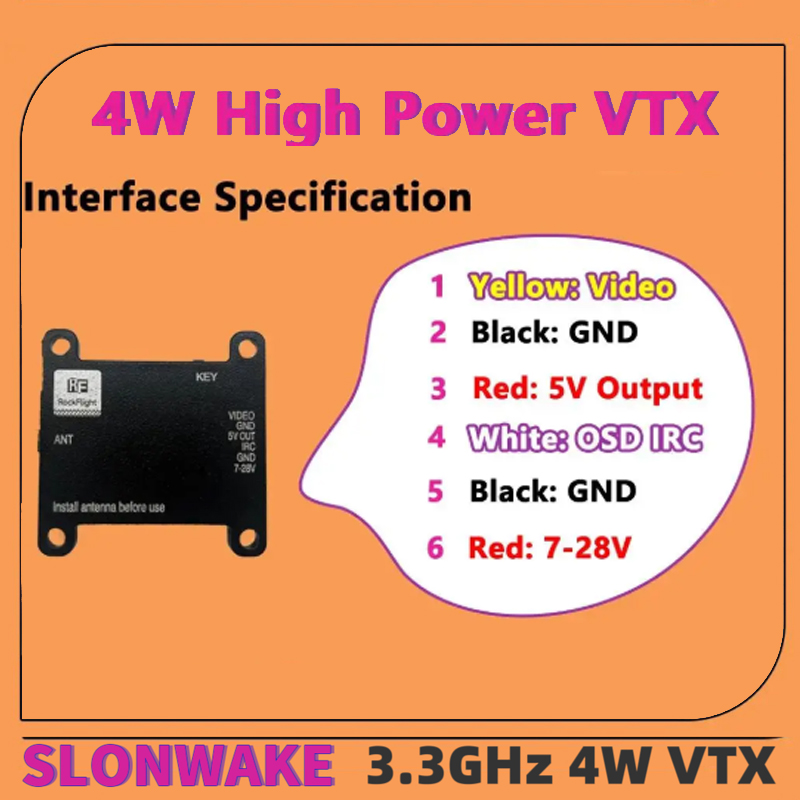 SLONWAKE FPV 3.3G 16CH 4000mW  - Fpv Antenna Receiver review and price