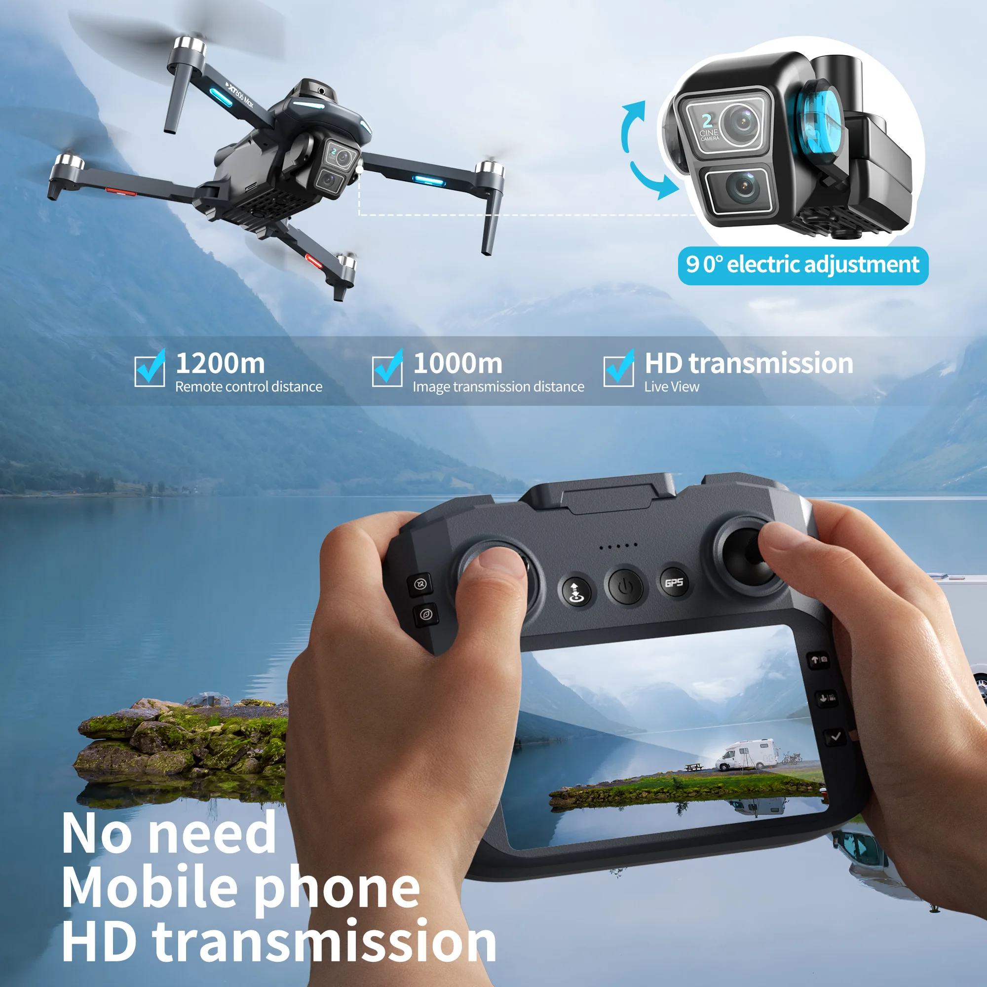 Lenovo XT606 Drone Professiona - Drone E88Pro Rc 4K review and price