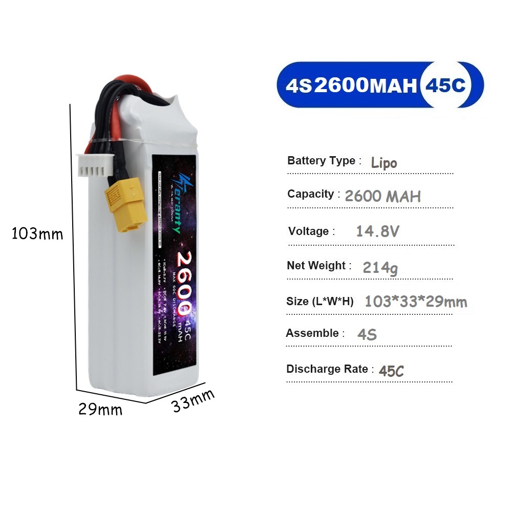 4S LiPo Battery 14.8V 1500mah  - Drone Rc Race review and price