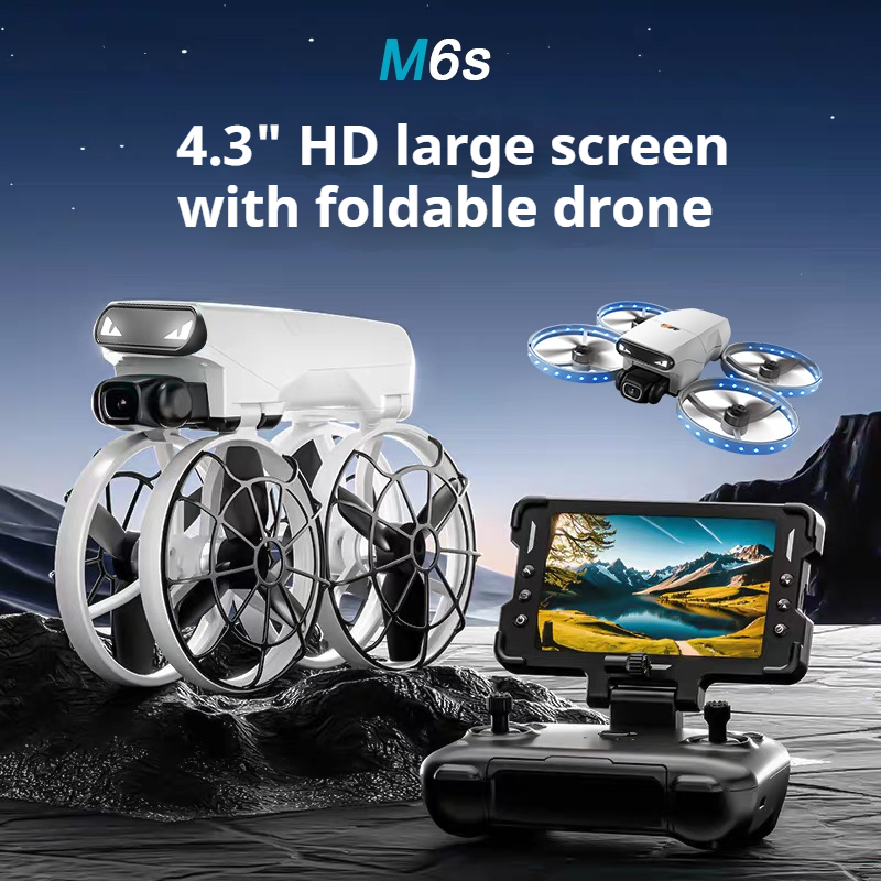 M6s Folding Drone with Screen  - Drone Rc Folding review and price