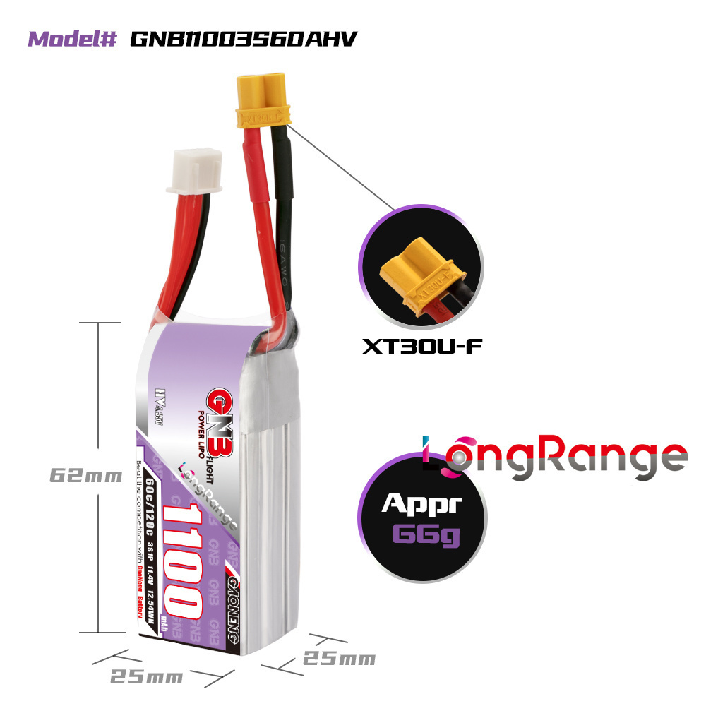 GNB 1100mAh 2S 3S 4S 6S 60C/12 - Drone Rc Race review and price