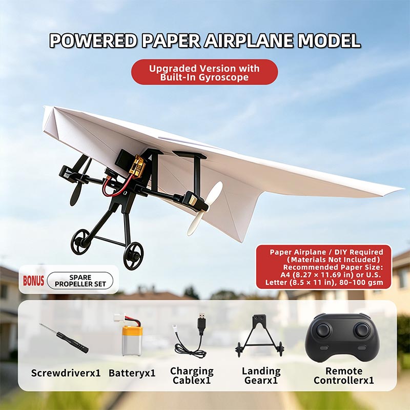 Rc Paper Airplane Kit With Gyr - Drone Rc Jet review and price