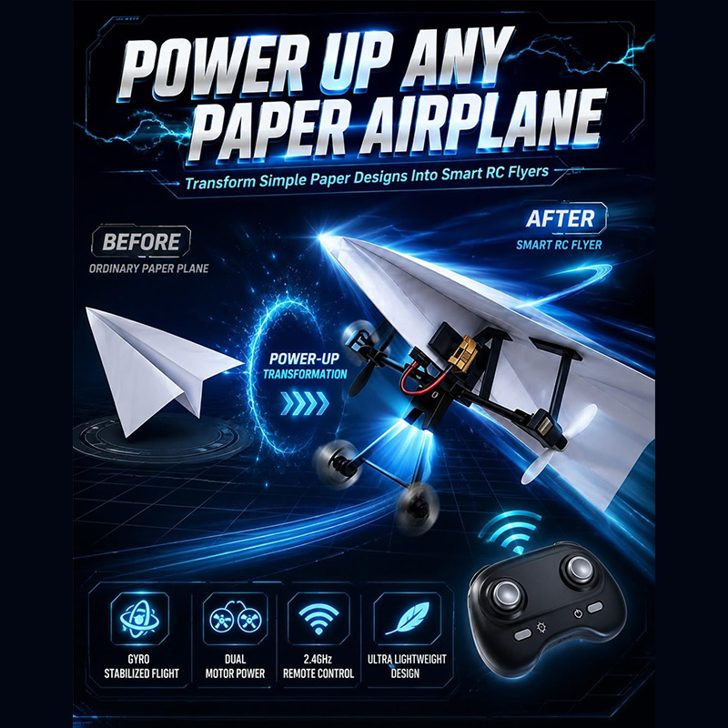 Rc Paper Airplane Kit With Gyr - Drone Rc Jet review and price