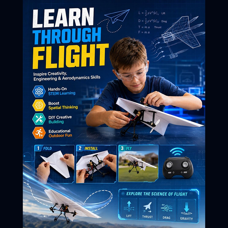 Rc Paper Airplane Kit With Gyr - Drone Rc Jet review and price