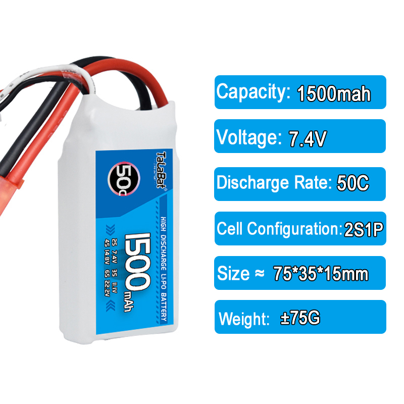 3Pcs TalaBat 50C 1500mAh 7.4V  - Drone Zll Rc review and price