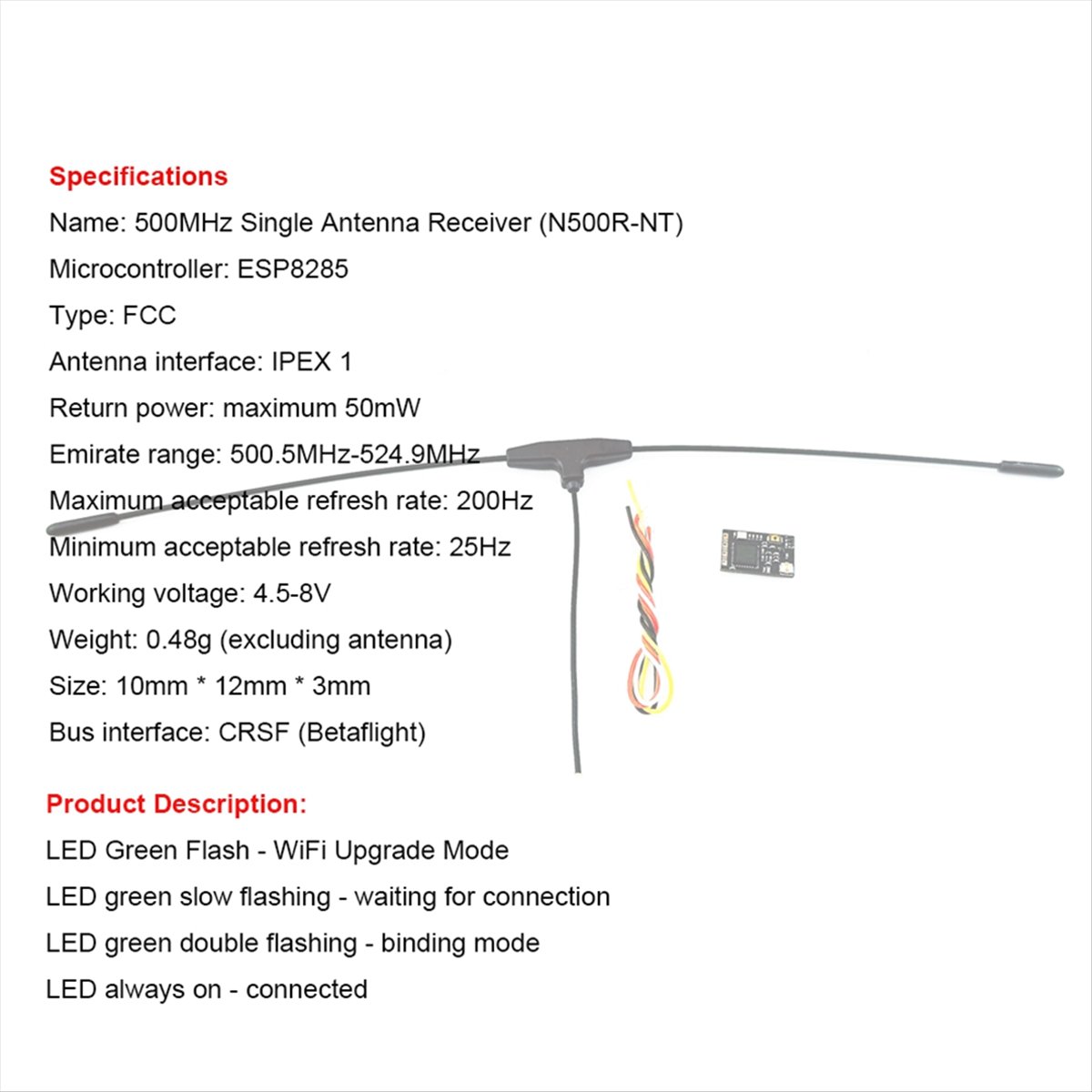 500MHz Receiver 500.5MHz-524.9 - Drone Rc review and price
